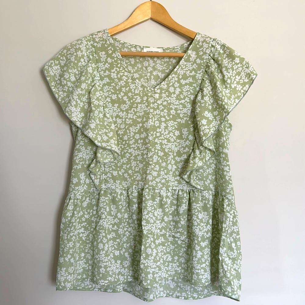 Orange Creek Floral Baby Doll Top